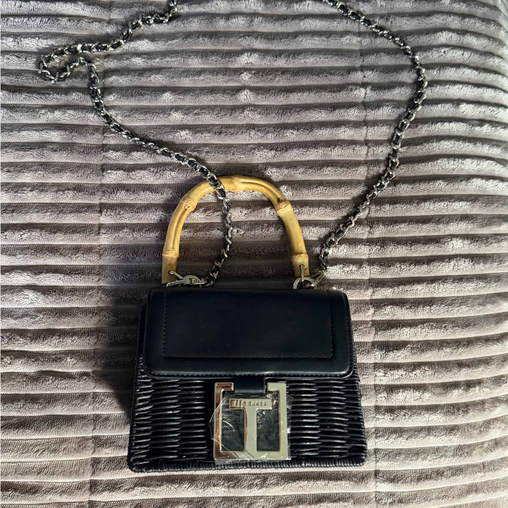 Ted baker Black and Tan Jaylisa rattan Designer Handbag - Picture 2 of 10